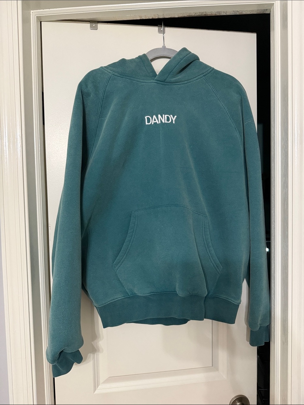 Teal Green Hooded Pullover Sweatshirt